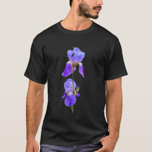 Gorgeous Iris Purple Exotic on White Shapes Mania T-Shirt
