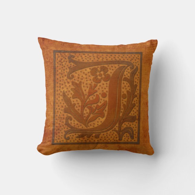 Gorgeous J Monogram/Old Letter Pillow! Cushion (Front)