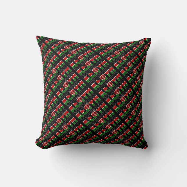 Gorgeous Kenya National Flag Cushion (Front)