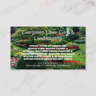 Gorgeous Lawn Photo Christmas Lights Photo Business Card