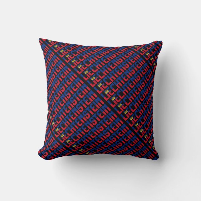 Gorgeous Liechtenstein National Cushion (Front)