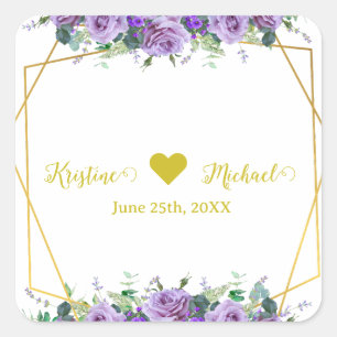 Gorgeous Lilac and Lavender Vineyard Square Sticker
