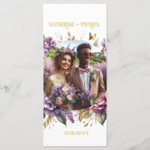 Gorgeous Lilac and Lavender Vineyard Wedding Menu