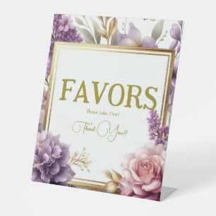 Gorgeous Lilac Vineyard Bridal Shower Favours Sign