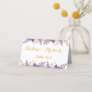 Gorgeous Lilac Vineyard Wedding Seating Place Card