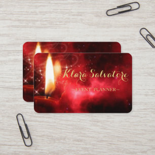 Gorgeous Magnificent Chrtistmas Candle Business Card