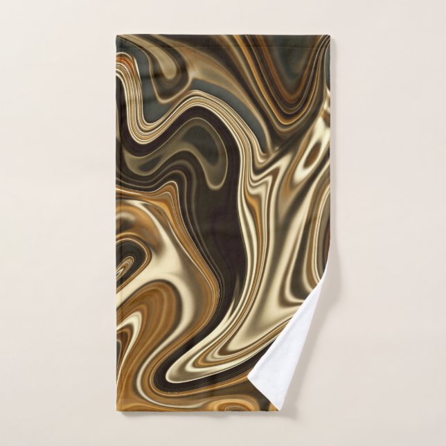 Gorgeous Marble Style - Warm brown Hand Towel (Hand Towel)