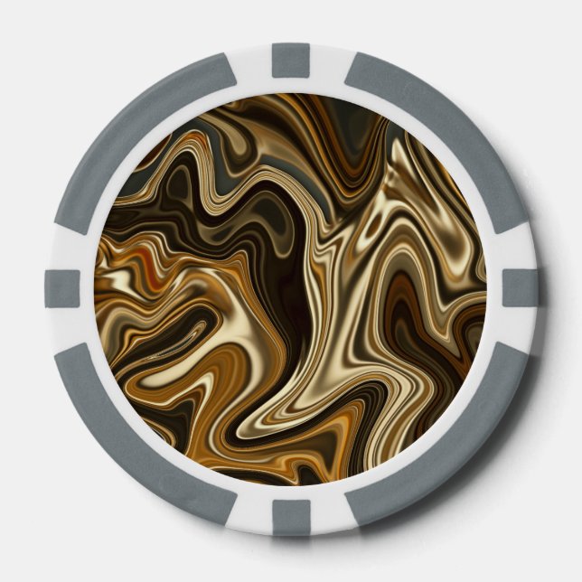 Gorgeous Marble Style - Warm brown Poker Chips (Front)