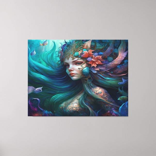 Gorgeous Mermaid Canvas Art Print (Front)