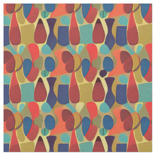 Gorgeous Mid Century Colourful Abstract Fabric