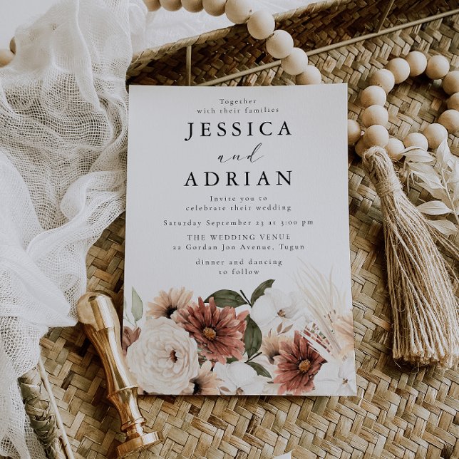 Gorgeous Modern Boho Wedding Invitation (Creator Uploaded)