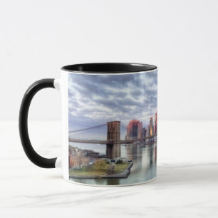 Gorgeous morning view and city reflections mug