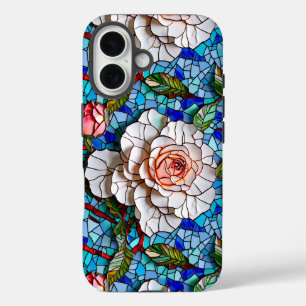 Gorgeous Mosaic Flowers Pattern iPhone 16 Case
