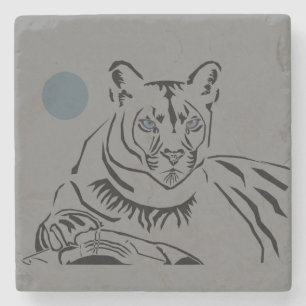 Gorgeous Mountain Lion Marble Coaster