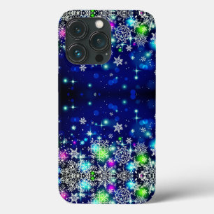 Gorgeous multi coloured snowflakes iPhone 13 pro case