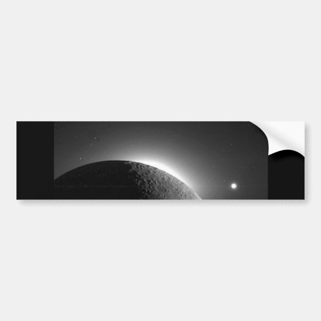 Gorgeous NASA image, the Moon lit by Earth-shine Bumper Sticker (Front)