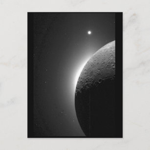 Gorgeous NASA image, the Moon lit by Earth-shine Postcard