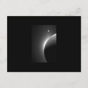 Gorgeous NASA image, the Moon lit by Earth-shine Postcard