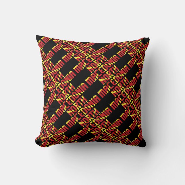 Gorgeous North Macedonia National Flag Cushion (Front)