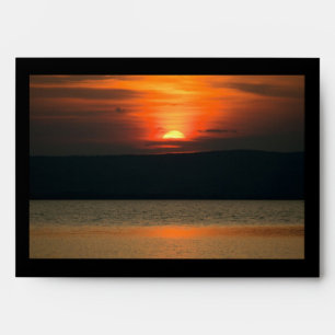 Gorgeous Orange Sunset At Neusiedlersee Envelopes