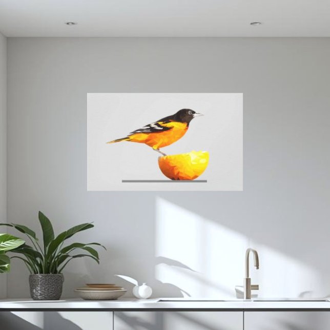 Gorgeous Oriole/Orange Minimalist Canvas Art (Creator Uploaded)