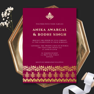 Gorgeous Ornate Indian Border Wedding Gold