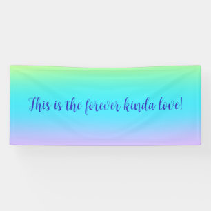 Gorgeous Pastel Rainbow Gradient Wedding Banner