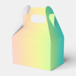 Gorgeous Pastel Rainbow Gradient Wedding Favour Box