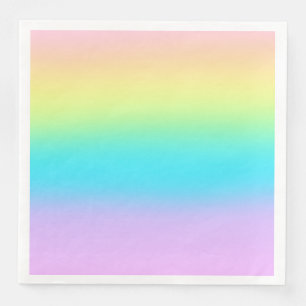 Gorgeous Pastel Rainbow Gradient Wedding Napkin