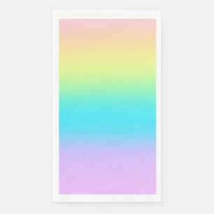 Gorgeous Pastel Rainbow Gradient Wedding Napkin
