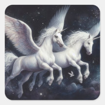 Gorgeous Pegasus in the Dark Sky Sticker Sheet