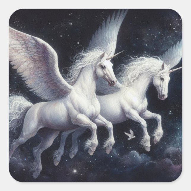 Gorgeous Pegasus in the Dark Sky Sticker Sheet (Front)