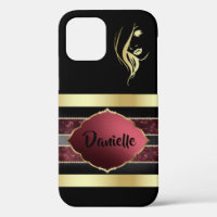Gorgeous Personalised Gold/Black iPhone Case