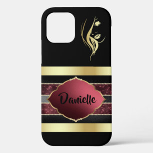 Gorgeous Personalised Gold/Black iPhone Case