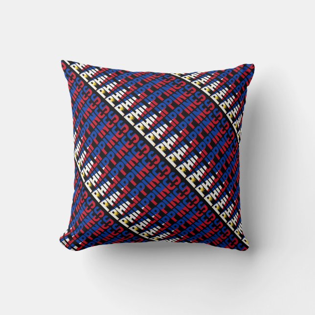 Gorgeous Philippines National Flag Cushion (Front)