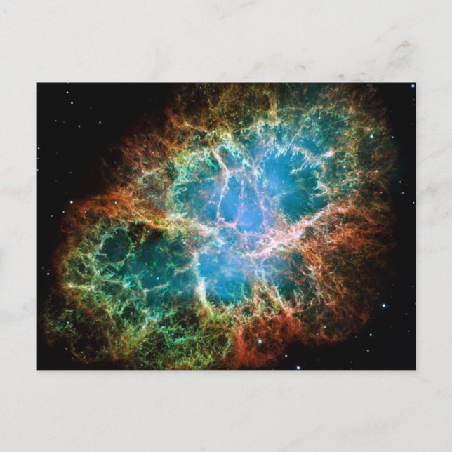 Gorgeous Photo of the Crab Nebula Postcard (Front)