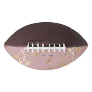 Gorgeous Pink and Gold Marble Design Football