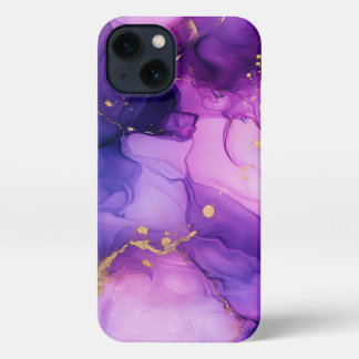 Gorgeous pink and purple alcohol ink phone case