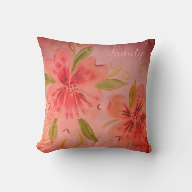 Gorgeous Pink Coral Decorator Cushion (Front)