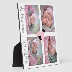 Gorgeous Pink ladybug Photo Collage Plaque