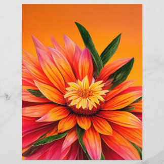 Gorgeous pink, orange and yellow flower