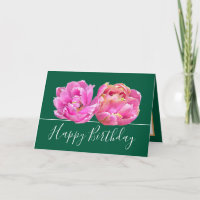Gorgeous Pink Tulip Pretty Floral Bouquet Birthday
