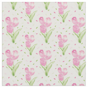 Gorgeous Pink Tulips Fabric
