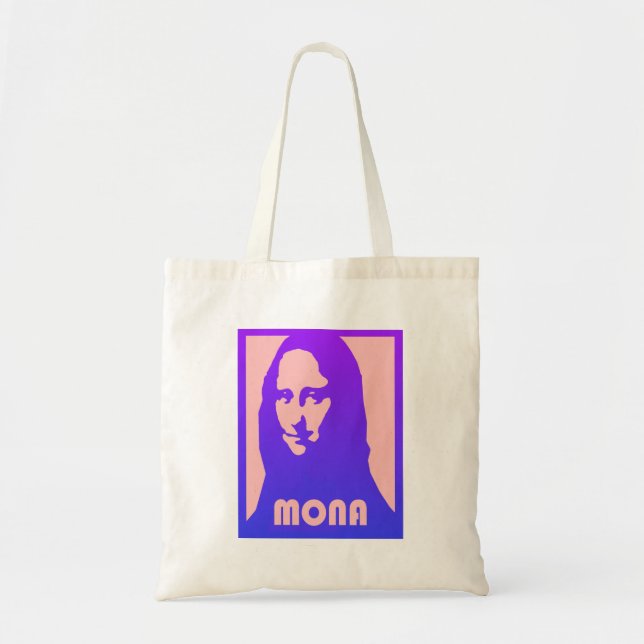 Gorgeous Pop Art Style Mona Lisa Print- Tote (Front)