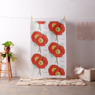 Gorgeous Poppies: 1940 illustration Fabric