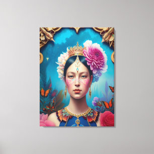 Gorgeous princess portrait canvas print