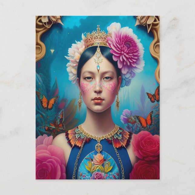 Gorgeous princess portrait postcard (Front)