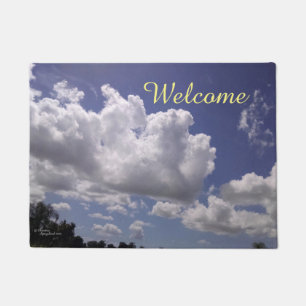 Gorgeous puffy clouds Welcome Doormat