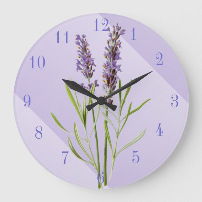 Gorgeous Purple and Lavender Large Clock (Front)