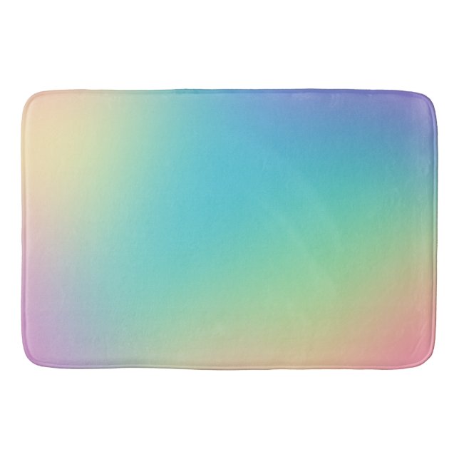 Gorgeous Rainbow Gradient Bath Mat (Front)